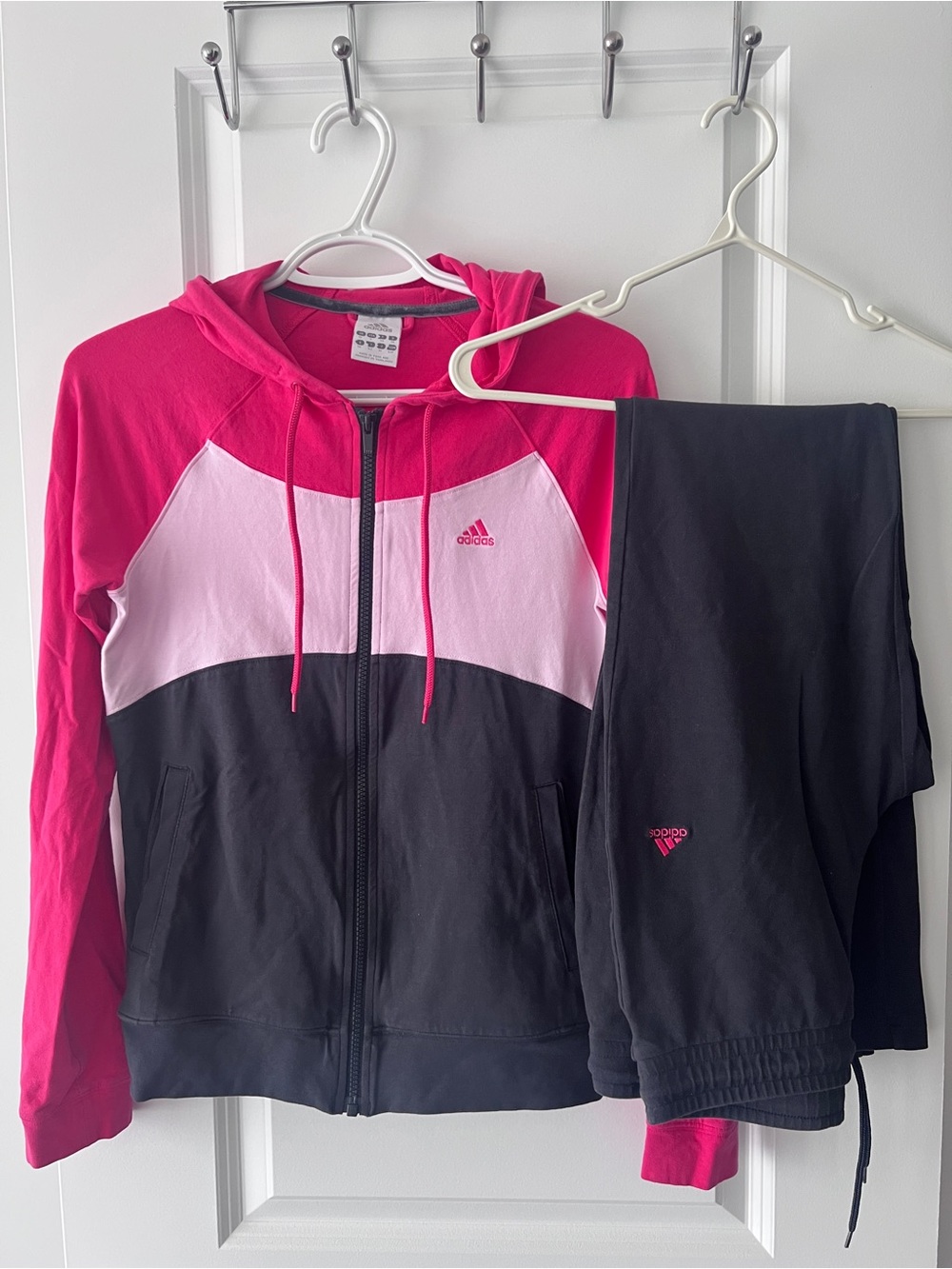 adidas Colorblock Zip Hoodie Set / 2 pc set